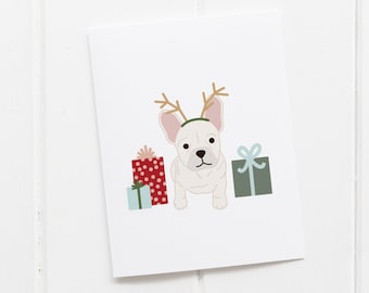 French Bulldog Holiday Card | Frenchie Gift, French Bulldog Cards, Dog Lover Card, Dog Christmas Card, Puppy Christmas Gift