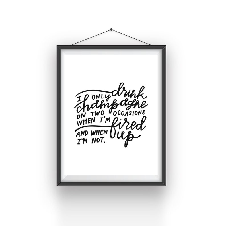 Champagne Quote Printable Party Decor Bachelorette Party ...
