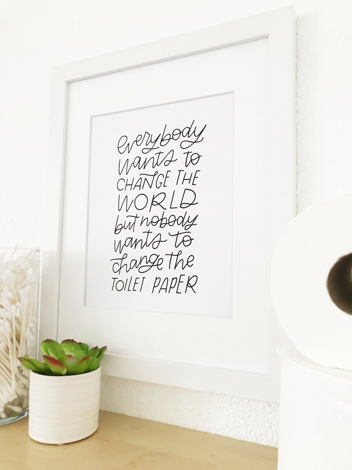 Funny Bathroom Sign Printable Art Everybody Wants to Change - Etsy