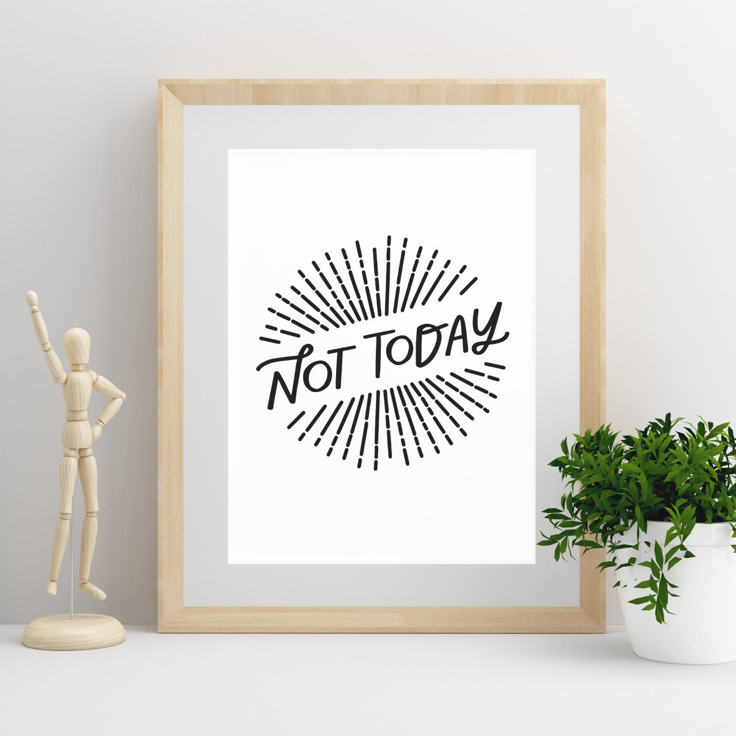 Not Today Art Print Game Of Thrones Gift Arya Stark Fan Etsy