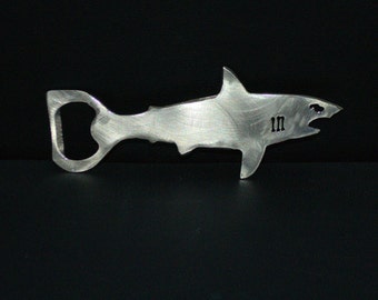 Shark Metal Bottle Opener, Aquatic Fish, Animal, Shark Attack, Custom Bottle Opener