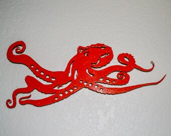 Octopus Metal Wall Art, Kraken, Metal Art, Sign, Sea Life