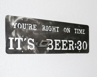 Wall Mounted Bottle Opener, Beer Sign, Drinking Sign, Man Cave, Bar Decor