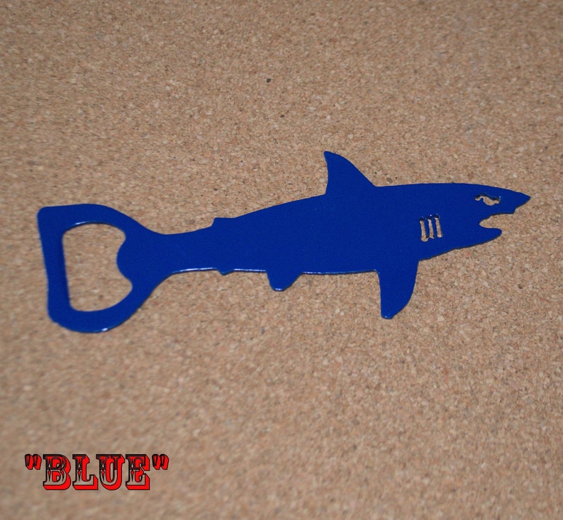 Shark Metal Bottle Opener Aquatic Fish Animal Shark Attack Etsy