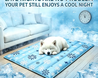 Selbstkühlende Haustiermatte, atmungsaktive, wasserdichte Eismatte für Hunde und Katzen