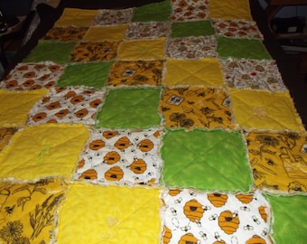 Yellow rag quilt