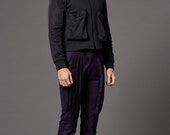 Two square big pocket bomber jacket (Black)