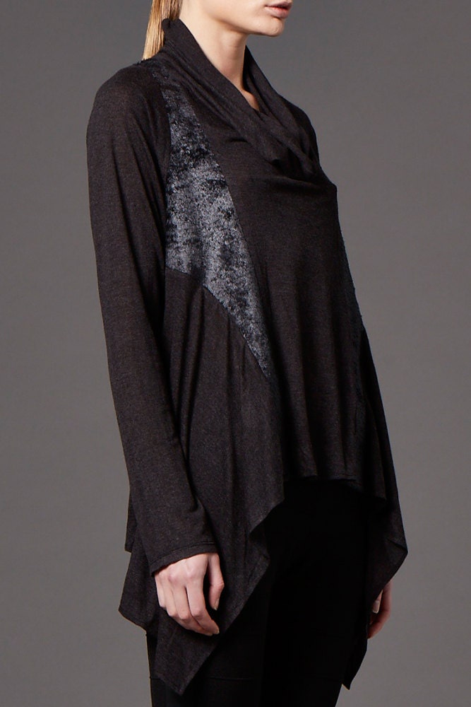 Loose Neckline Draped Tops Etsy