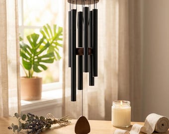 Large Outdoor Wind Chime, Deep Tone Metal Wind Chimes for Garden Patio Porch, Memorial Sympathy Gift, Zen Home Decor