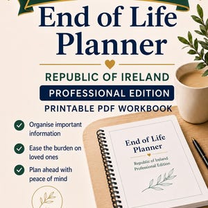Professioneller irischer Planer für das Lebensende (PDF) | Organisator für Testament, Erbschaft, Bestattungswünsche und Dokumente in Irland