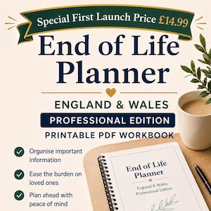 Planer für das Lebensende in England und Wales – Professionelles PDF-Arbeitsbuch (Digitaler Download)