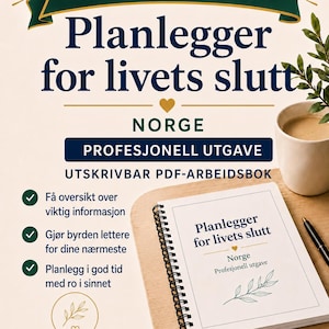 Norwegischer Planer für das Lebensende (PDF): Testament, Bestattungswünsche, Dokumente (Professionelle Ausgabe)