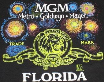 Gonna Hold Time Hostage Down in Florida, Child - Vintage 1980s MGM Studios Florida T-Shirt - Walt Disney World - 50/50 - Not Screen Stars