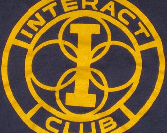 A Club for Talkers - Vintage 1970s or early 1980s INTERACT CLUB T-Shirt - Rotary Club - Screen Stars - 50/50 - MEDIUMS - Freemasons