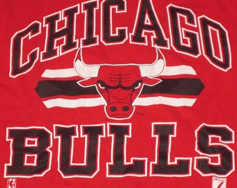 Let's Cut the Bull! - Vintage early 1990s CHICAGO BULLS Big Logo T-Shirt - NBA Finals - Official Logo 7 - Michael Jordan -