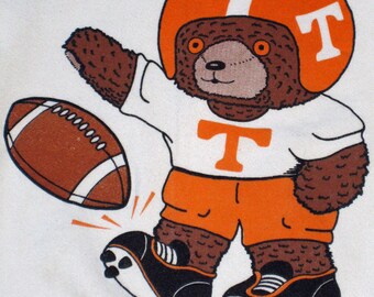 Volunteer Your Kids to Wear This Shirt - Rare 1980s Tennessee Volunteers Childrens Sweatshirt with Cute Bear Logo - VTG Vols