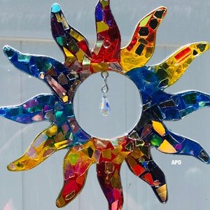 Sun SunCatcher.. APD.. Rainbow.. Wind Catcher.. Garden Decoration.. Yard Art.. Wind Spinner.. Whirlygig.. Gift for Home.. Window Hanging