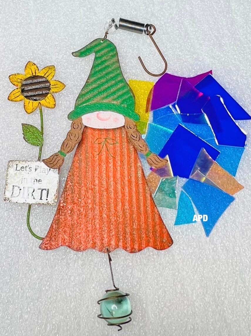 DIY Suncatcher Kit.. APD.. Gnome Suncatcher Kit.. Adult Craft.. Glass Suncatcher Kit.. Gnomes