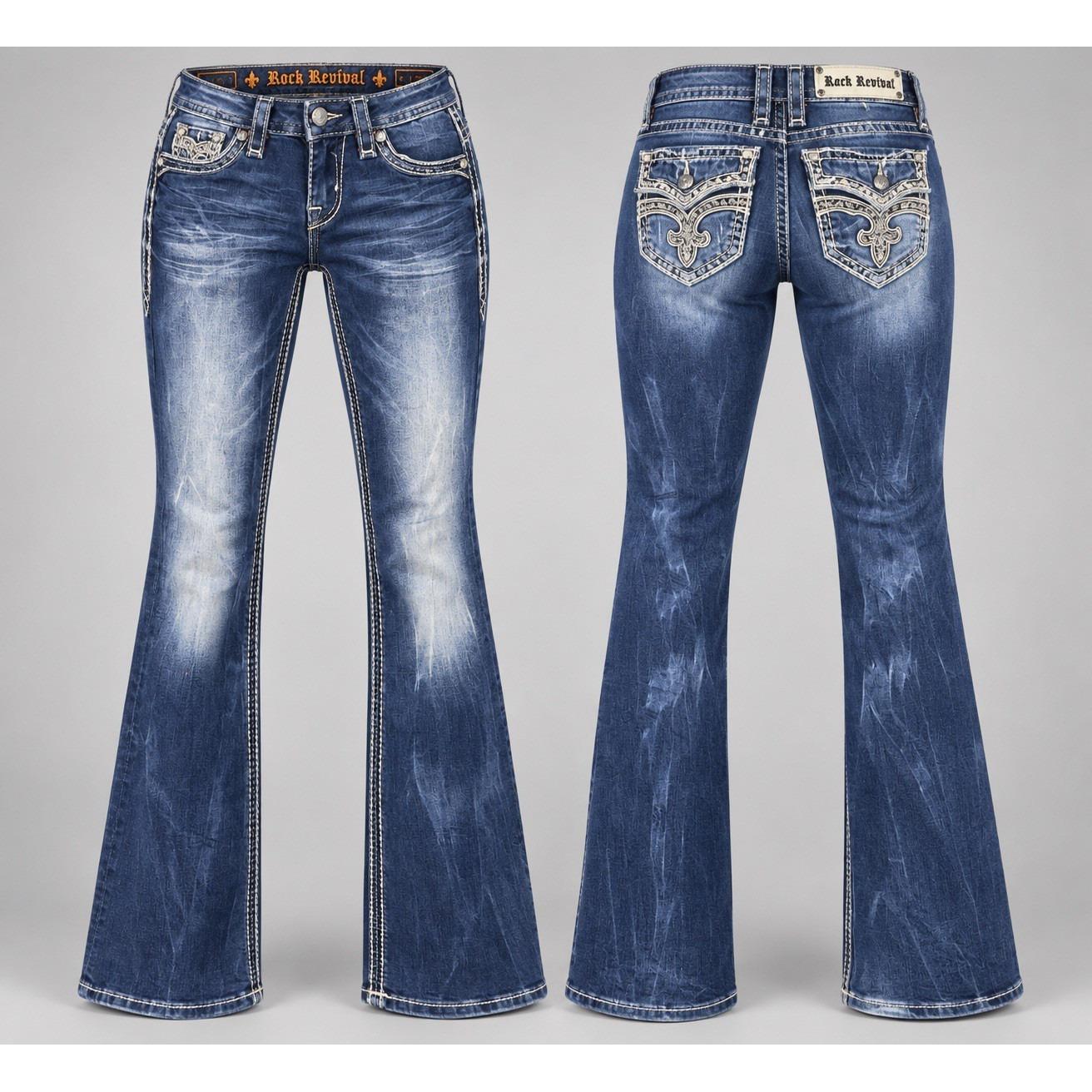 Rock Revival Jeans Bootcut - Etsy