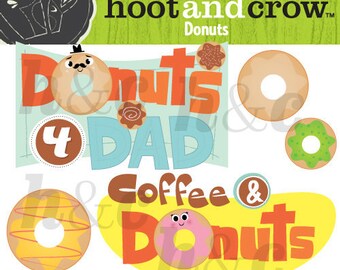 Kaffee und Donuts Clip Art - Commerical and Personal Use