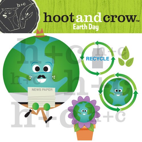 Earth Day - Cute Earth Day Plants and Trees Clip Art - Etsy