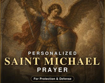 Personalisiertes Schutzgebet des Heiligen Michael, individuell handgeschrieben (Digitaler Download)