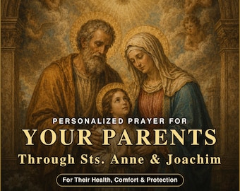 Persönliches Gebet für die Gesundheit der Eltern, Hl. Anna Joachim (Digitaler Download)