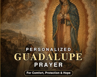 Personalisiertes Guadalupe-Gebet für Trost, Schutz und Hoffnung (Digitaler Download)