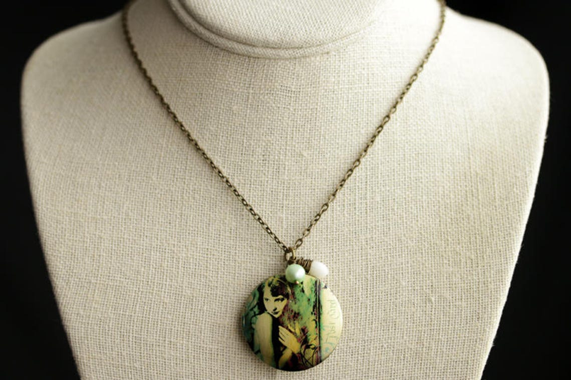 Shy Girl Locket Necklace. Shy Woman Necklace With White Coral Etsy