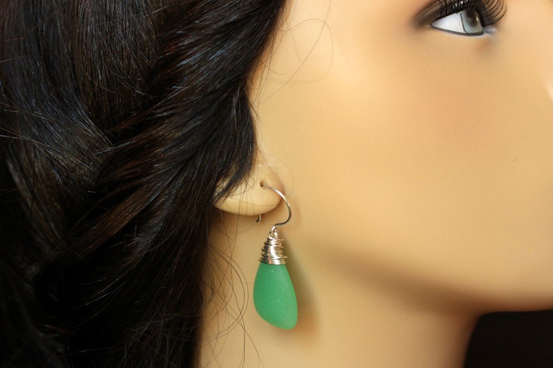 Sea green colour earrings Clearance