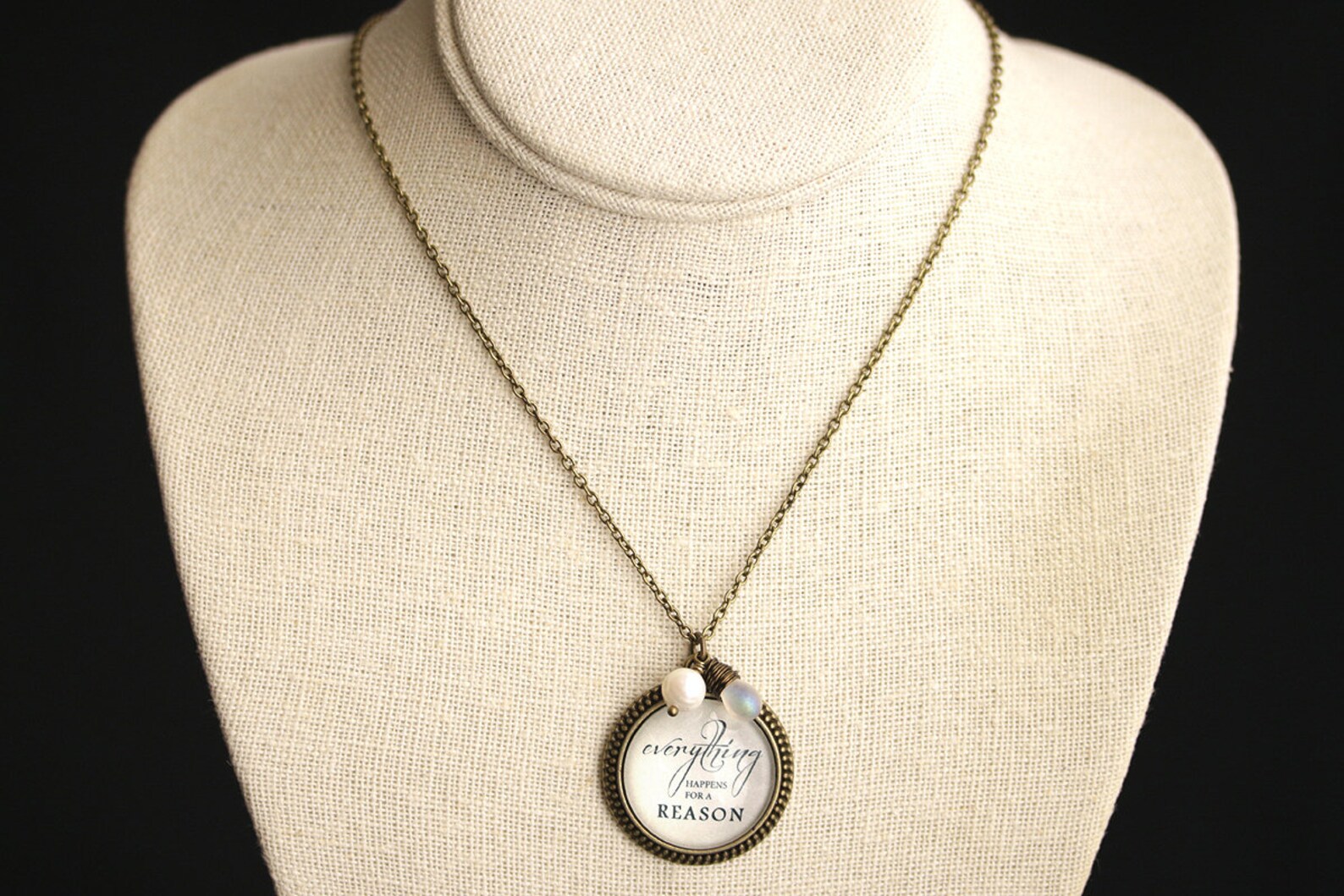 Everything Happens for a Reason Necklace. Quote Necklace With Etsy