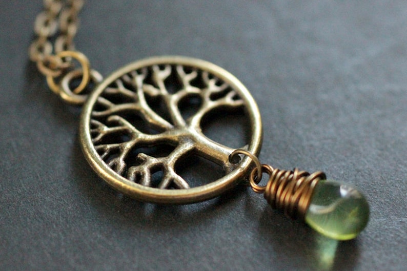 Tree Necklace. Tree of Life Necklace in Bronze Wire Wrapped Etsy