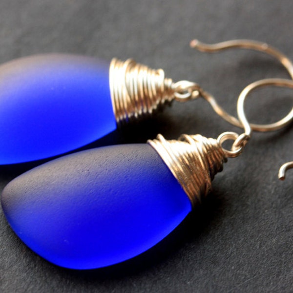 Cobalt Blue Earrings Etsy