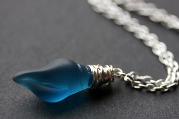 Dark teal deals necklace