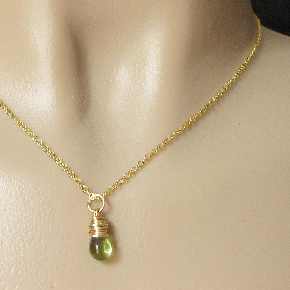 Green Necklace with Drops main image 0