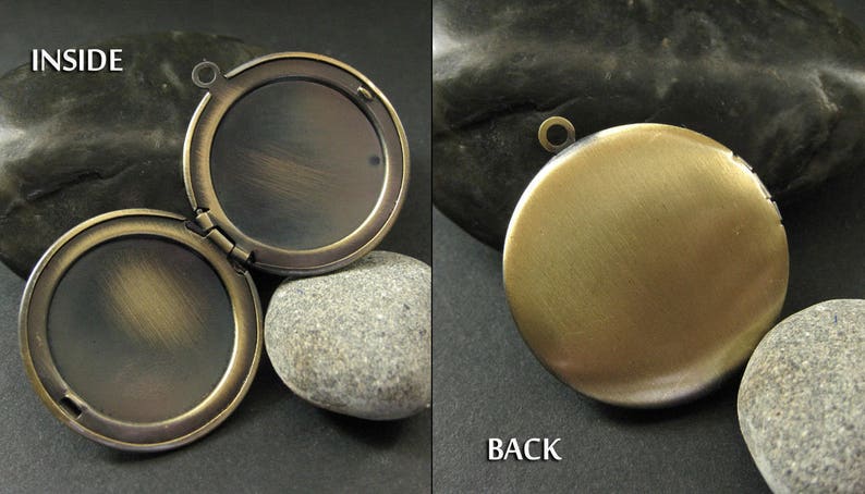 Photo Locket. Bronze Necklace Brown Deer Locket Necklace with Glass Teardrops and Fresh Water Pearl Forest Wildlife Necklace