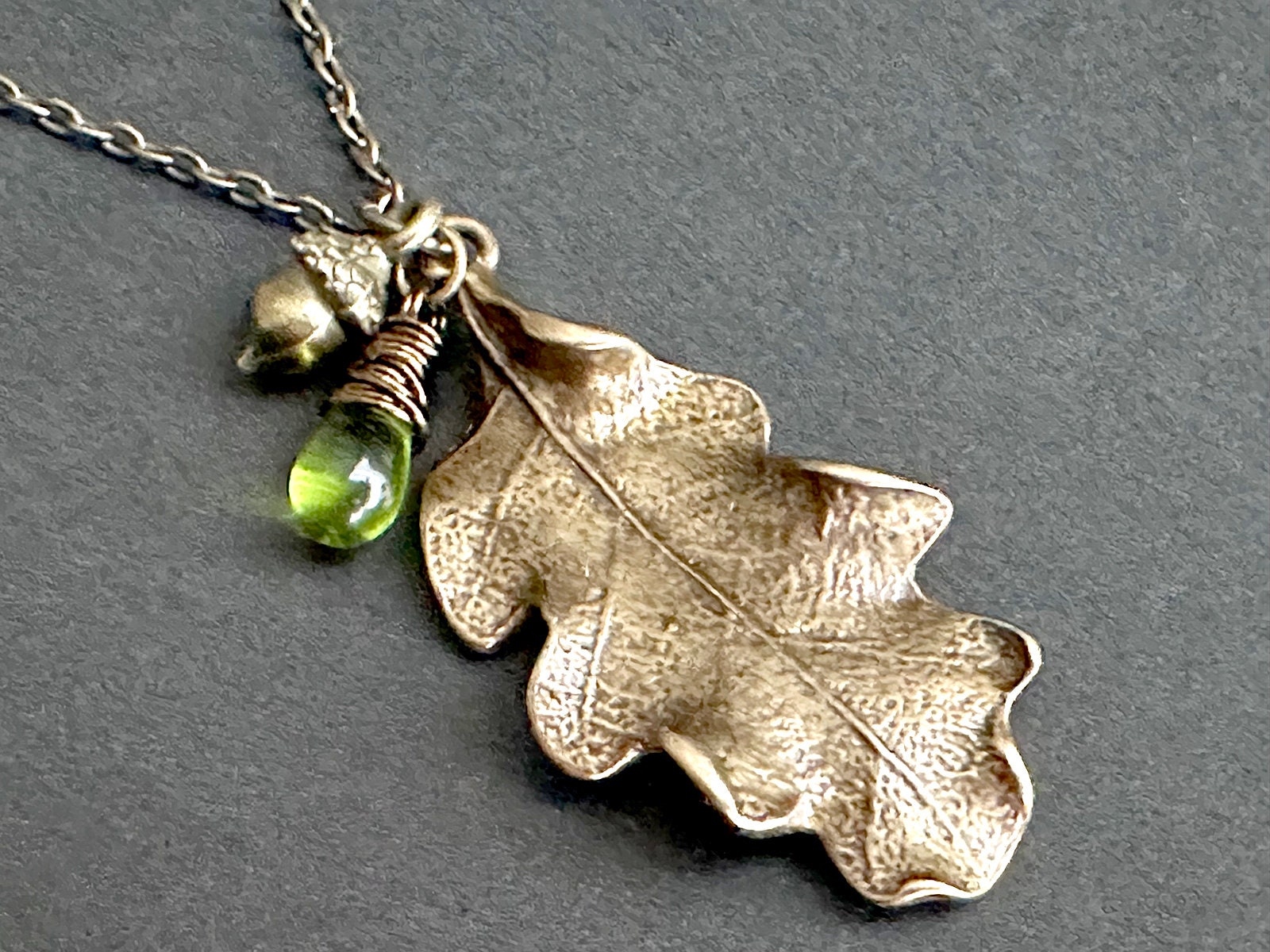 Small Fallen Copper Cottonwood Leaf Necklace | Real Leaf Pendant | Electroformed Nature Jewelry 18 Chain