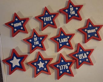 3D Printed Custom 4th of July Star Decorations!
