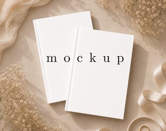 Mockup di quaderno per diario delle promesse nuziali con copertina rigida 5x7, modello PSD con oggetto avanzato (download digitale)