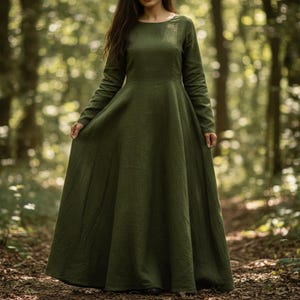 celtic linen dress Maeve Black Celtic Dress 2XL