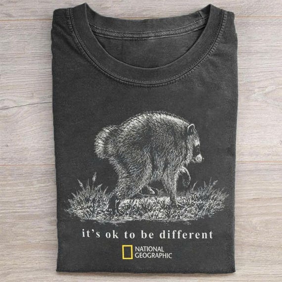 Jimothy Raccoon Shirt, It's Ok To Be Different Tee, Funny Short Spine Raccoon Graphic, Retro Wildlife Apparel, Sarcastic Trash Panda Gift