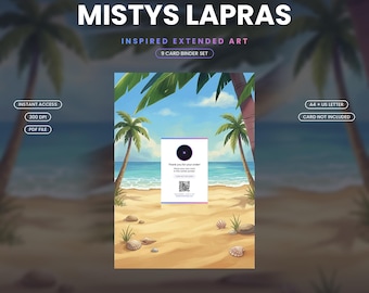 Misty's Lapras 194/182 Extended Binder Art | Printable 9-Pocket Display | Inspired Fan Art, A4 + US Letter | Card Not Included
