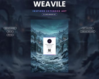 Weavile 228/217 Extended Binder Art | Printable 9-Pocket Display | Inspired Fan Art, A4 + US Letter | Card Not Included