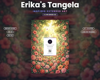 Archivo de arte extendido Tangela 218/217 de Erika / Exhibidor imprimible de 9 bolsillos / Arte de fan inspirado, A4 + Carta estadounidense / Tarjeta no incluida