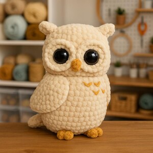 Uggla-virkmönster PDF | Handgjord uggla-amigurumi | Bedårande plysch | Omedelbar digital nedladdning