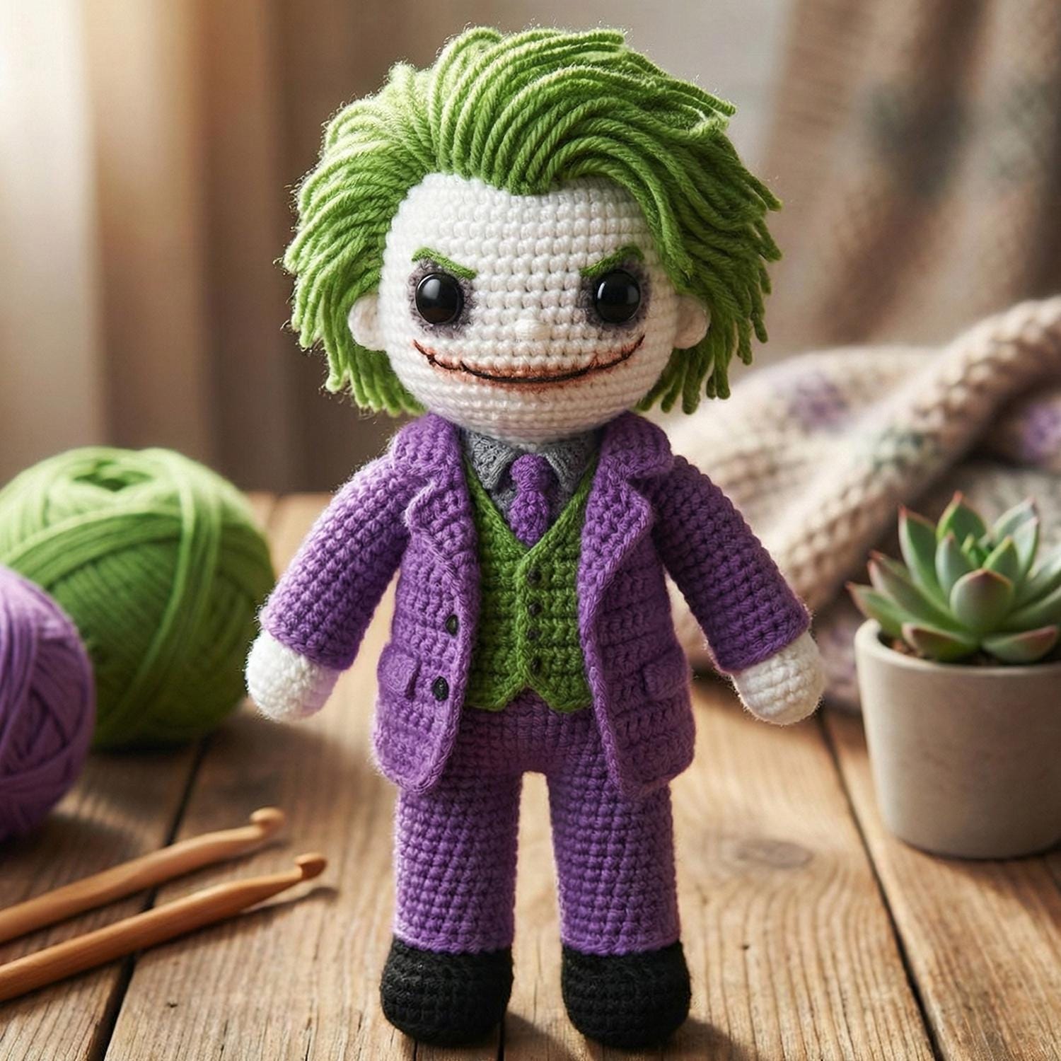 ハンドメイド あみぐるみ ジョーカー 人形 ハンドメイド あみぐるみ ジョーカー 人形 Joker crochet - Etsy 日本