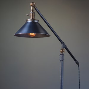 Standing Reading Lamp Industrial Floor Lamp Edison Floor Lamp Industrial Furniture Iron Pipe Model No. 1143 image 2