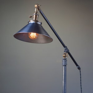 Standing Reading Lamp Industrial Floor Lamp Edison Floor Lamp Industrial Furniture Iron Pipe Model No. 1143 image 1