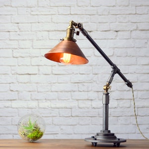 Industrial Table Lamp Edison Desk Lamp Copper Lamp Pipe Lamp Industrial Furniture Model No. 4919 image 3