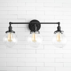 Globe Vanity - Bathroom Sconce - Farmhouse Lighting - Bathroom Vanity - Bathroom Lighting - Industrial Lighting - Model No. 3170